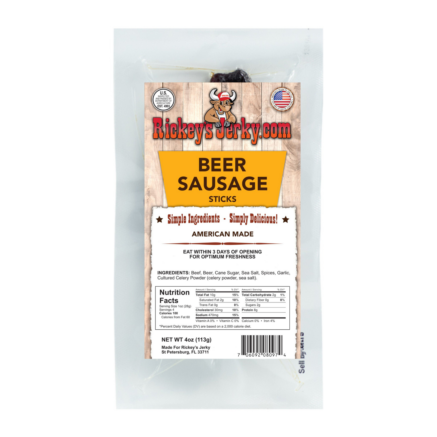 Rickey's Beer Sausage - Case