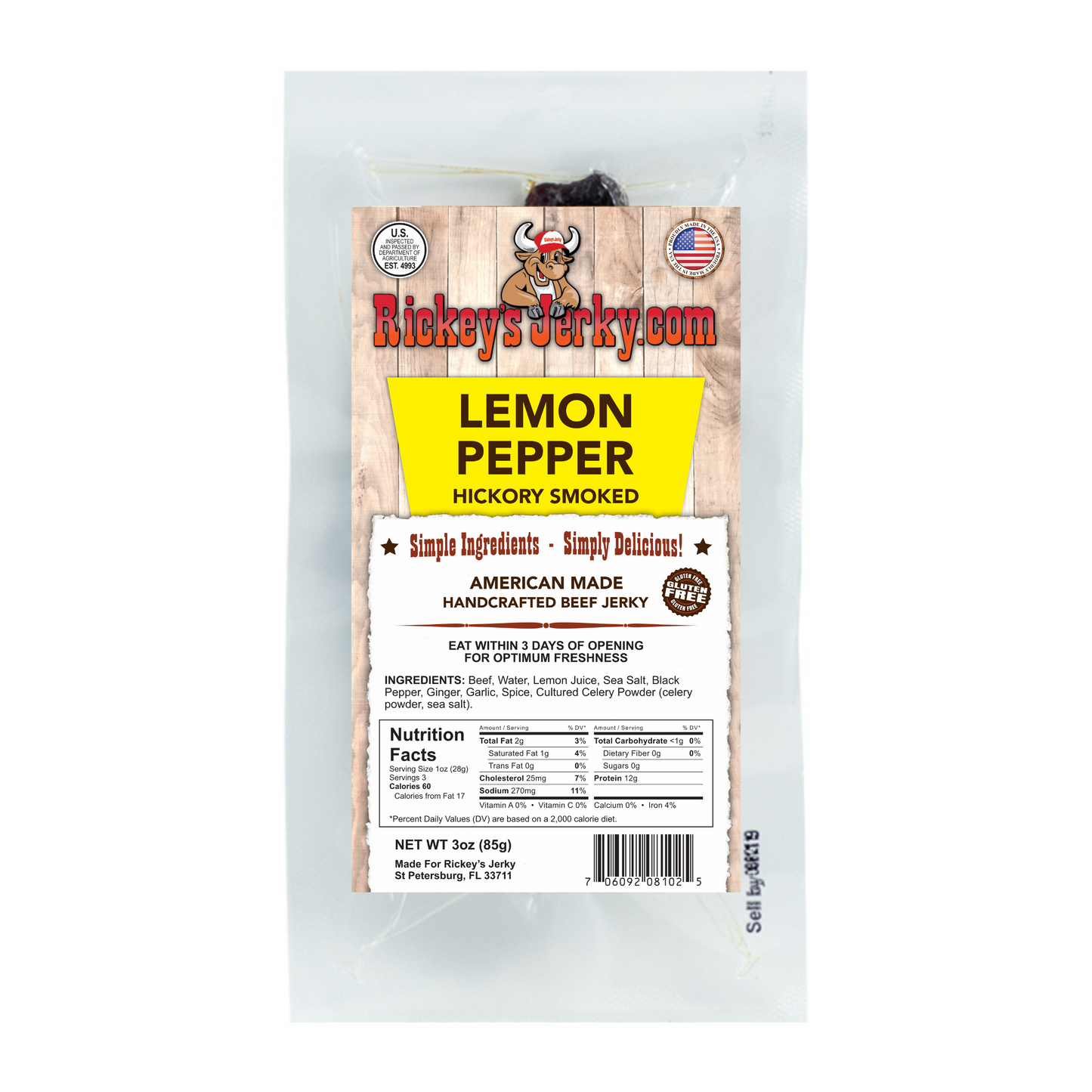 Rickey's Jerky: Lemon Pepper